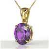 Image 1 : 2.5 ctw Amethyst Designer Necklace 18k Yellow Gold - REF-21R8K
