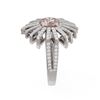 Image 2 : 2.95 ctw Morganite & Diamond Ring 18K White Gold - REF-190F9M
