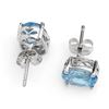 Image 1 : 2.0 ctw Blue Topaz Earrings 18k White Gold - REF-10Y8X