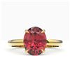 Image 1 : 3 ctw Pink Tourmaline Designer Ring 18k Yellow Gold - REF-47N3F