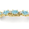 Image 3 : 19.7 ctw Sky Blue Topaz & VS/SI Diamond Eternity Bracelet 10k Yellow Gold - REF-98H2R