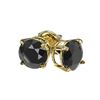 Image 3 : 1.11 ctw Fancy Black Diamond Solitaire Stud Earrings 10k Yellow Gold - REF-22N2F
