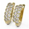 Image 1 : 1.6 ctw Diamond Designer Earrings 18K Yellow Gold - REF-106M4G