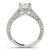 Image 2 : 0.8 ctw Certified VS/SI Princess Diamond Ring 18k White Gold - REF-100A8N