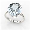 Image 2 : 9 ctw Sky Blue Topaz Designer Engagment Ring 18k White Gold - REF-46F4M