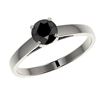 Image 2 : 0.75 ctw Fancy Black Diamond Solitaire Engagment Ring 10k White Gold - REF-23F3M