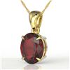 Image 1 : 3.50 ctw Garnet Designer Necklace 18k Yellow Gold - REF-25K9Y