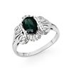 Image 1 : 1.04 ctw Blue Sapphire & Diamond Ring 10k White Gold - REF-14A6N