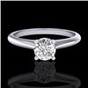 Image 2 : 0.4 ctw VS/SI Diamond Solitaire Art Deco Ring 18k White Gold - REF-51M5G