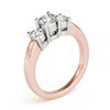 Image 3 : 0.75 ctw VS/SI Diamond 3 Stone Ring 18k Rose Gold - REF-96A4N
