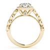 Image 2 : 1.05 ctw Certified VS/SI Diamond Halo Ring 18k Yellow Gold - REF-104K2Y