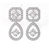 Image 2 : 2 ctw Diamond Designer Earrings 18K White Gold - REF-202G8W
