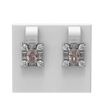Image 1 : 3.5 ctw Morganite & Diamond Earrings 18K White Gold - REF-178X2A