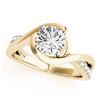 Image 2 : 0.65 ctw Certified VS/SI Diamond Ring 18k Yellow Gold - REF-99H8R