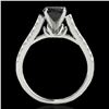 Image 2 : 1.46 ctw Certified VS Black Diamond Solitaire Ring 10k White Gold - REF-47W2H