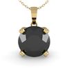 Image 2 : 1.50 ctw Black Diamond Designer Necklace 18k Yellow Gold - REF-41G5W