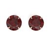 Image 1 : 4 ctw Garnet Designer Solitaire Stud Earrings 14k Rose Gold - REF-17A3N