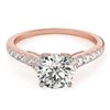 Image 1 : 0.65 ctw Certified VS/SI Diamond Solitaire Ring 14k Rose Gold - REF-48N3F