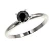 Image 2 : 0.50 ctw Fancy Black Diamond Solitaire Engagment Ring 10k White Gold - REF-19K2Y