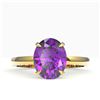 Image 1 : 2.50 ctw Amethyst Designer Ring 18k Yellow Gold - REF-27H2R