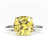 Image 1 : 6 ctw Cushion Citrine Designer Engagment RNG 18k White Gold - REF-31Y4X