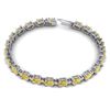 Image 2 : 19.7 ctw Citrine & VS/SI Diamond Eternity Bracelet 10k White Gold - REF-98A2N
