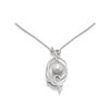 Image 1 : 0.83 ctw Diamond & Pearl Necklace 18K White Gold - REF-135Y5X
