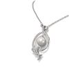 Image 2 : 0.83 ctw Diamond & Pearl Necklace 18K White Gold - REF-135Y5X