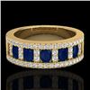 Image 1 : 2.34 ctw Sapphire & Micro Pave VS/SI Diamond Ring 10k Yellow Gold - REF-48M2G
