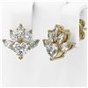 Image 3 : 1.75 ctw Heart Diamond Designer Earrings 18K Yellow Gold - REF-204M8G