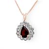 Image 1 : 1.0 ctw Garnet Pendant 18k Rose Gold - REF-11M8G