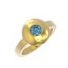 Image 3 : 0.52 ctw Intense Blue Diamond Ring 18K Yellow Gold - REF-101Y3X