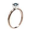 Image 3 : 0.55 ctw Certified Intense Blue Diamond Engagment Ring 10k Rose Gold - REF-47M9G