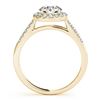 Image 2 : 0.76 ctw Certified VS/SI Diamond Halo Ring 18k Yellow Gold - REF-100M2G