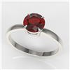 Image 2 : 2 ctw Garnet Designer Engagment Ring 18k White Gold - REF-20F5M