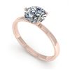 Image 1 : 0.50 ctw Certified VS/SI Diamond Engagment Ring Martini 18k Rose Gold - REF-82X5A