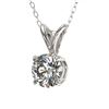 Image 2 : 0.51 ctw Certified Quality Diamond Solitaire Necklace 10k White Gold - REF-40A8N