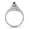 Image 2 : 0.22 ctw Emerald & Diamond Ring 10k White Gold - REF-10W9H