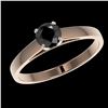 Image 2 : 0.50 ctw Fancy Black Diamond Solitaire Engagment Ring 10k Rose Gold - REF-15X6A
