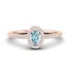 Image 1 : 0.50 ctw TOPAZ & Micro Pave VS/SI Diamond Ring 14k Rose Gold - REF-23H5R