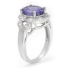 Image 2 : 4.25 ctw Tanzanite & Diamond Ring 18k White Gold - REF-141A8N
