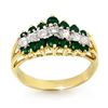 Image 1 : 1.0 ctw Emerald & Diamond Ring 10k Yellow Gold - REF-23M2G