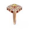 Image 2 : 2.32 ctw Canary Citrine & Diamond Ring 18K Rose Gold - REF-168F2M