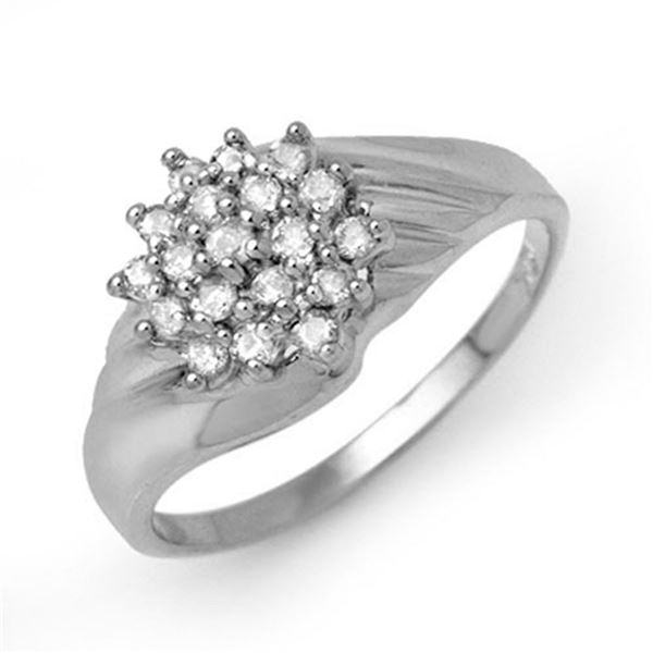 0.25 ctw Certified VS/SI Diamond Ring 14k White Gold - REF-26A6N