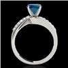 Image 2 : 1.4 ctw SI Certified Fancy Blue Diamond Bypass Ring 10k White Gold - REF-135M2G