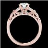 Image 2 : 1.2 ctw Certified Diamond Solitaire Ring 10k Rose Gold - REF-188M2G