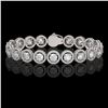 Image 1 : 13.42 ctw Diamond Micro Pave Bracelet 18K White Gold - REF-1630F6M