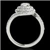 Image 2 : 2.11 ctw Certified Diamond Solitaire Halo Ring 10k White Gold - REF-259F3M