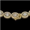 Image 3 : 30.41 ctw Oval Cut Diamond Micro Pave Necklace 18K Yellow Gold - REF-4148R9K