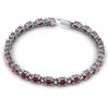 Image 3 : 15 ctw Garnet & VS/SI Diamond Certified Eternity Bracelet 10k White Gold - REF-74A2N